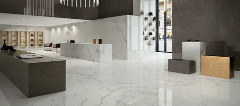 تصویر 1 از سنگ مرمریت زرد نطنز با رنگ گرم و جلوه طبیعی